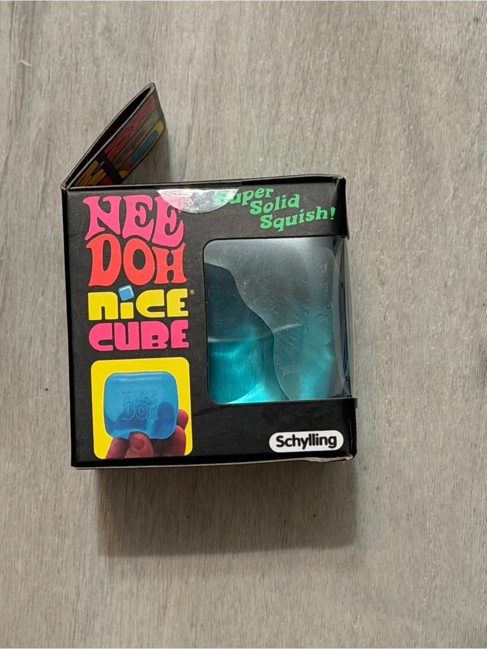 NWT NeeDoh Schylling Blue Nice Cube 2.25” Viral Suiqhsy Satisfying Fidget Toy